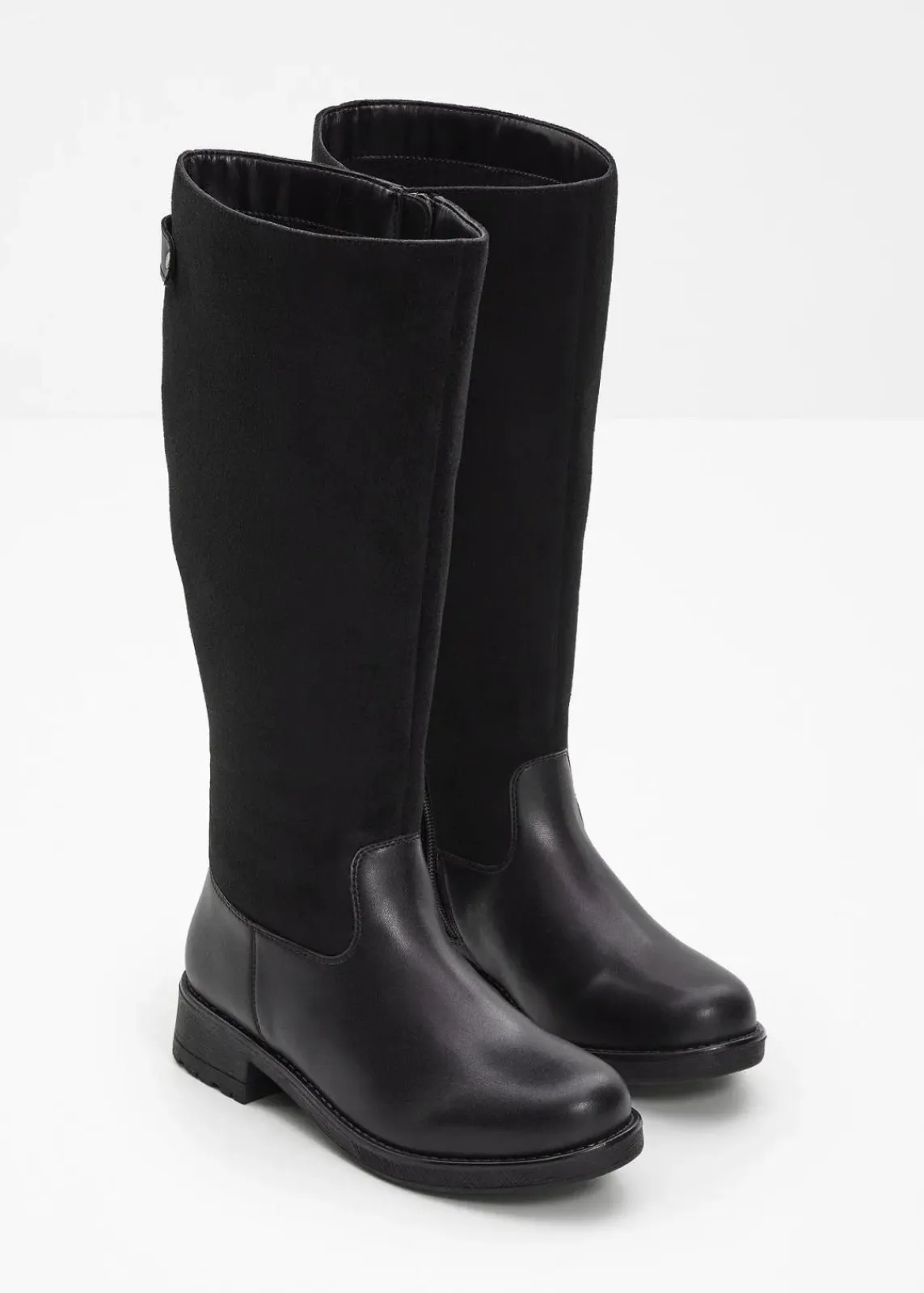bonprix Stiefel^Weitschaftstiefel schwarz
