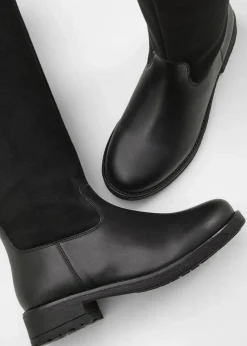 bonprix Stiefel^Weitschaftstiefel schwarz
