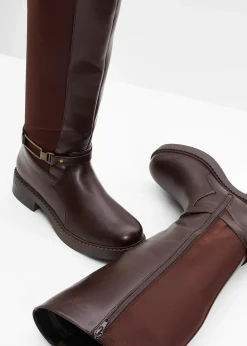bonprix Stiefel|Schuhe & Accessoires In Spezialgrößen·Elastischer Schaft^Weitschaftstiefel dunkelbraun