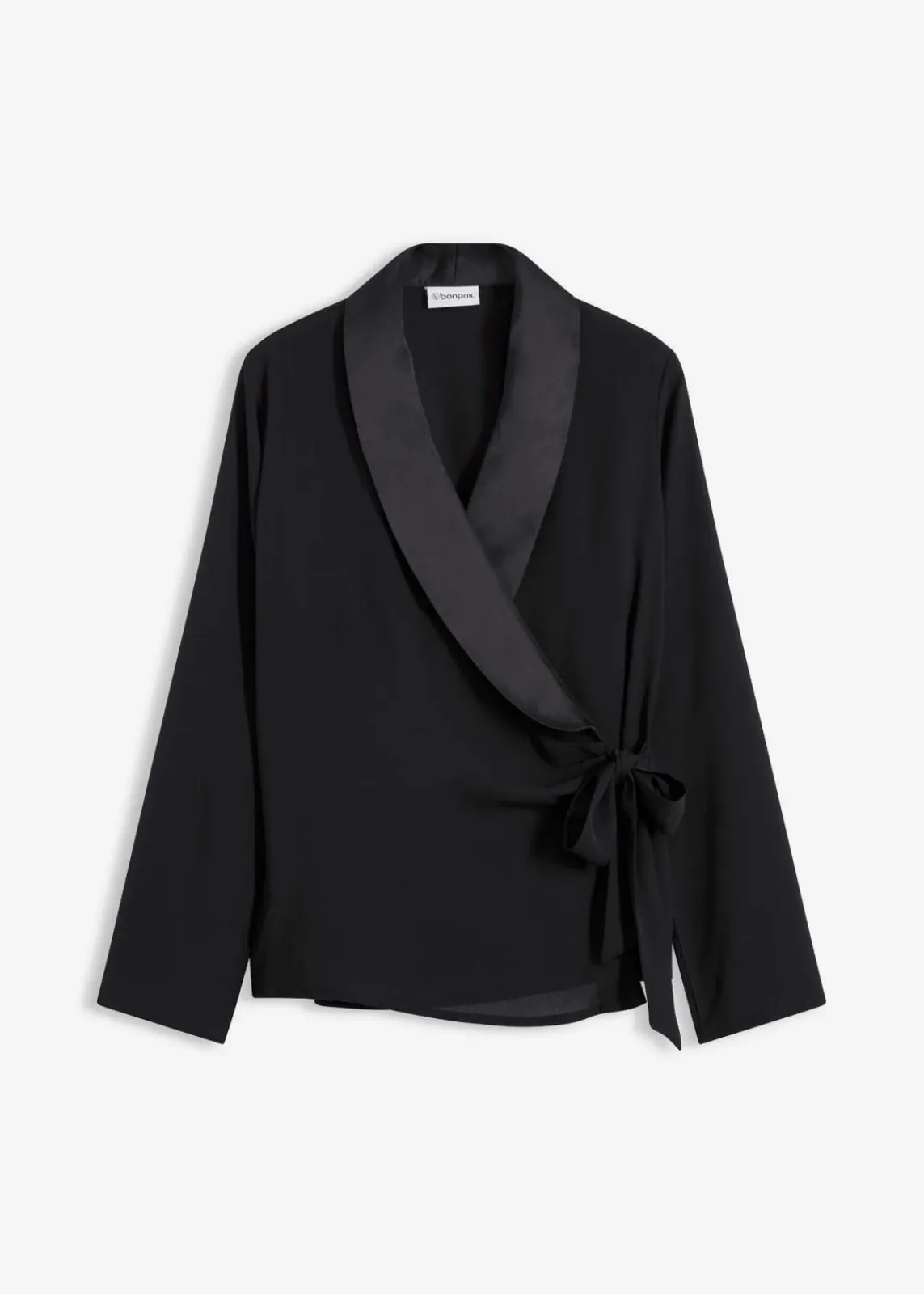 bonprix Bekleidung·Jacken & Mäntel|Blusen & Tuniken^Wickelbluse schwarz