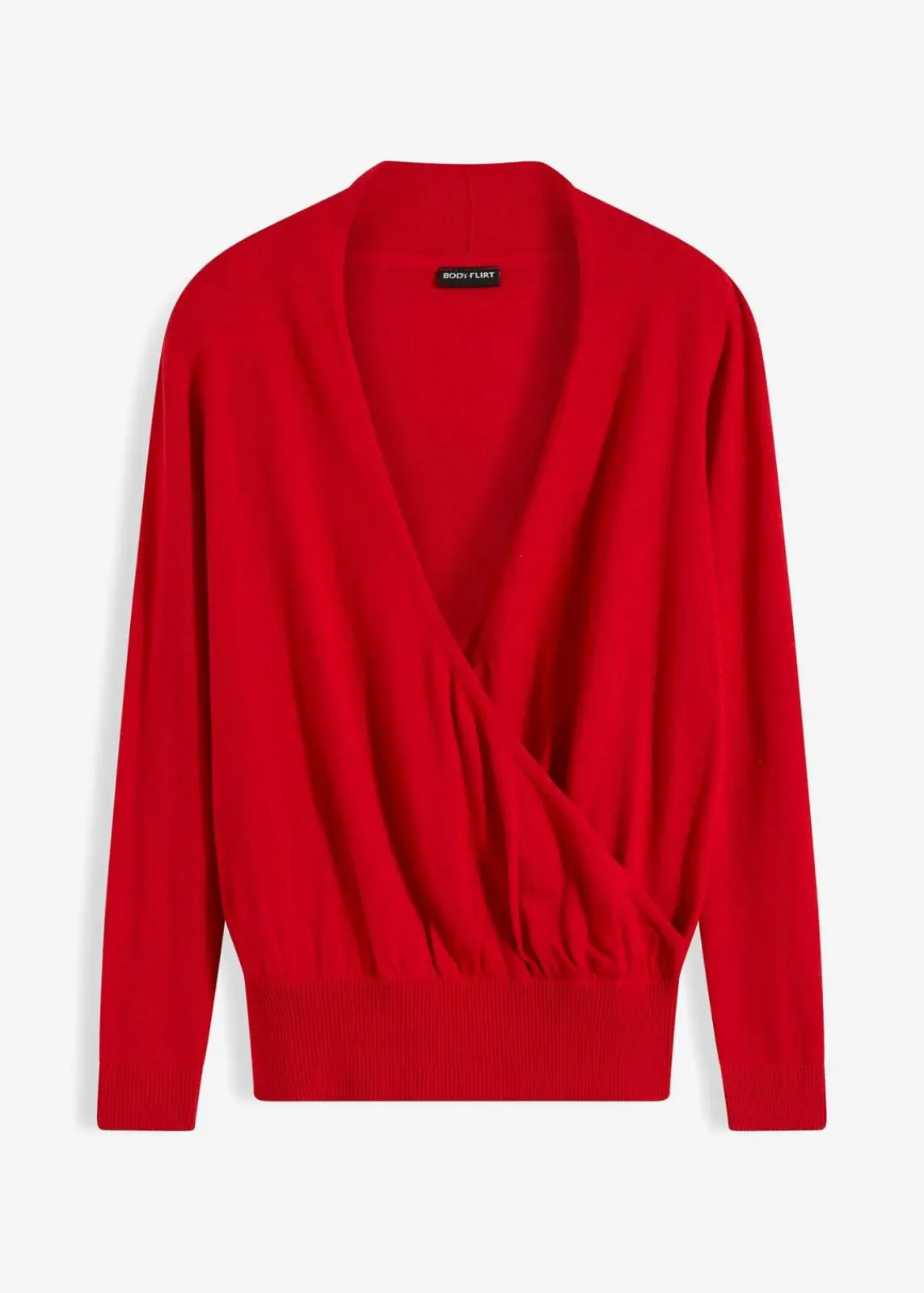 bonprix Bekleidung·Umstandsmode|Bekleidung·Jeans^Wickel-Pullover salsarot