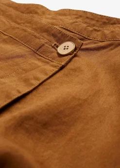 bonprix Nachhaltigere Materialien|Röcke^Wickelrock aus reinem Leinen cognac braun