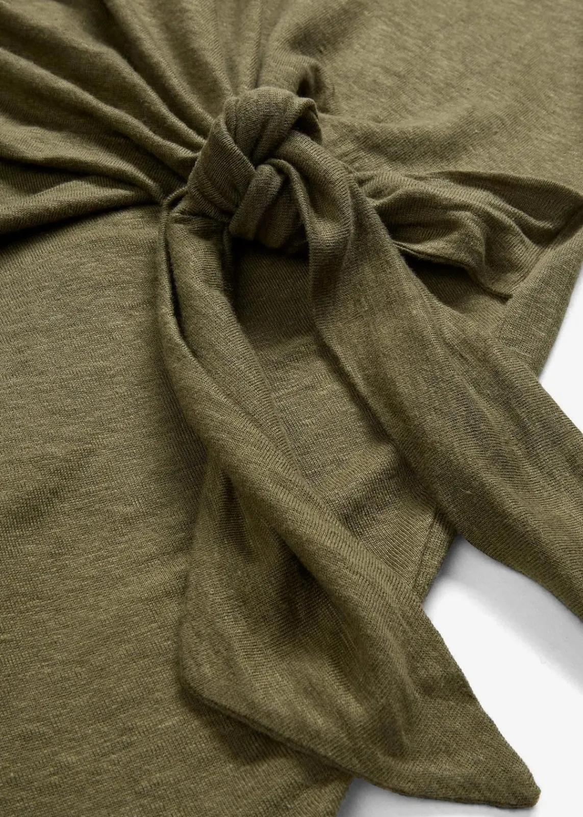 bonprix Premium|Shirts & Tops^Wickelshirt aus reinem Leinen dunkeloliv