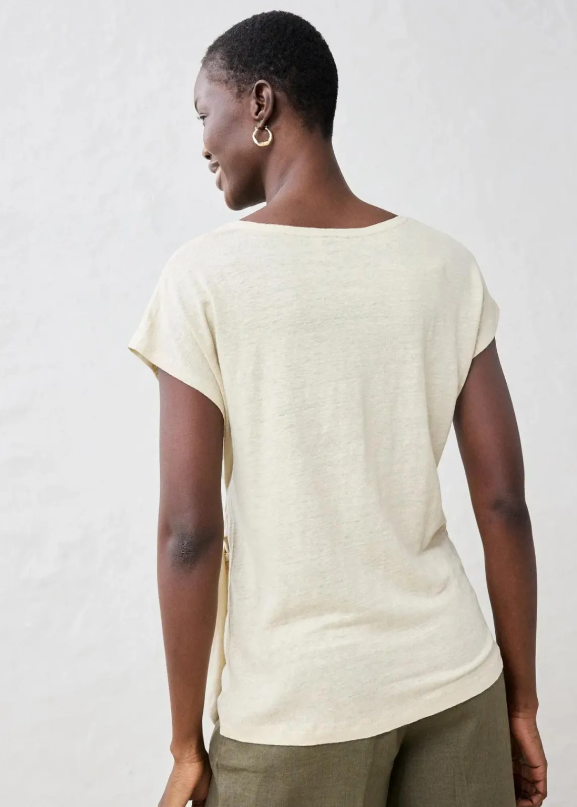 bonprix Shirts & Tops|Premium^Wickelshirt aus reinem Leinen hellsand