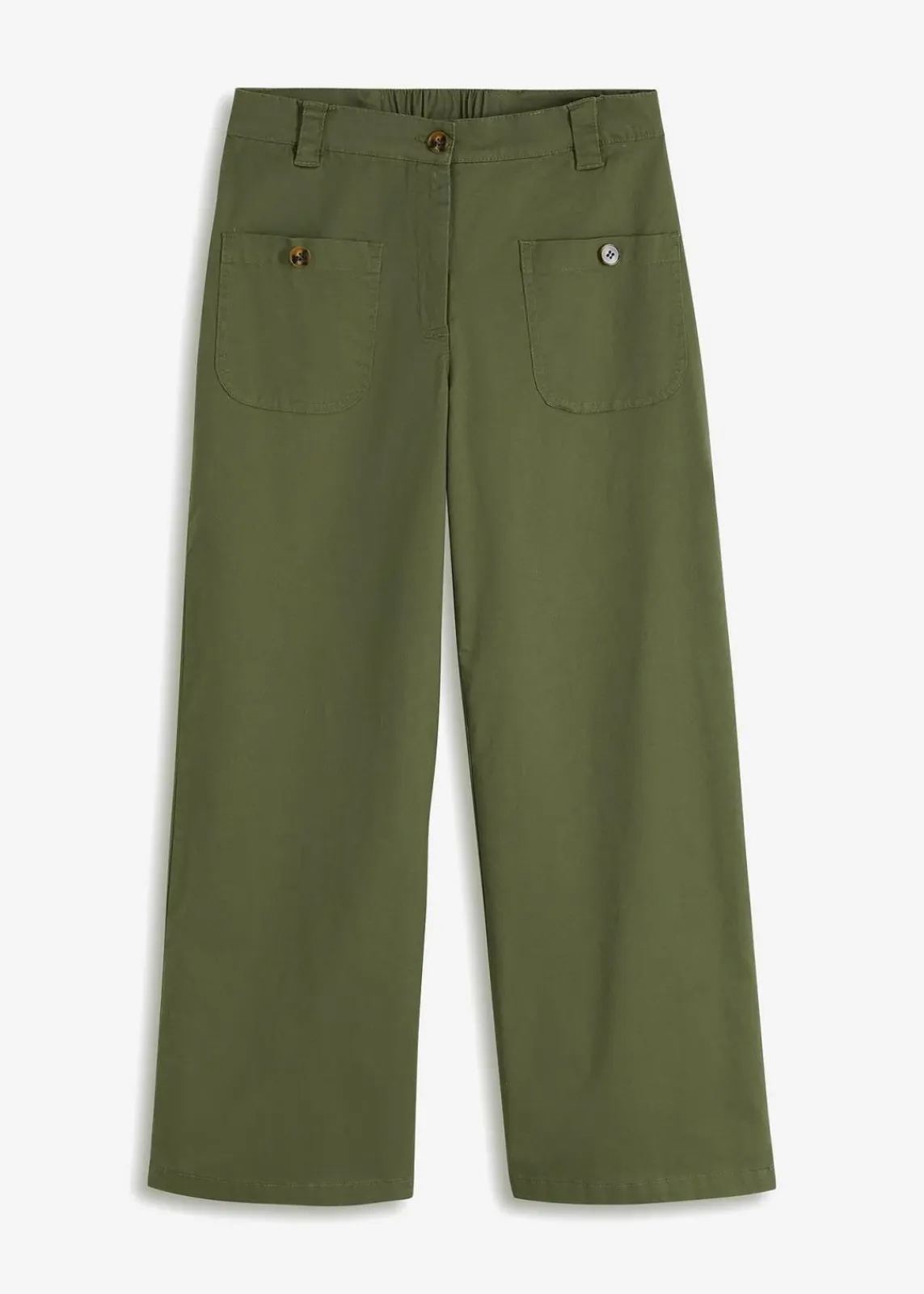 bonprix Bekleidung·Kleider|Hosen^Wide Leg Hose, High Waist, Bequembund oliv