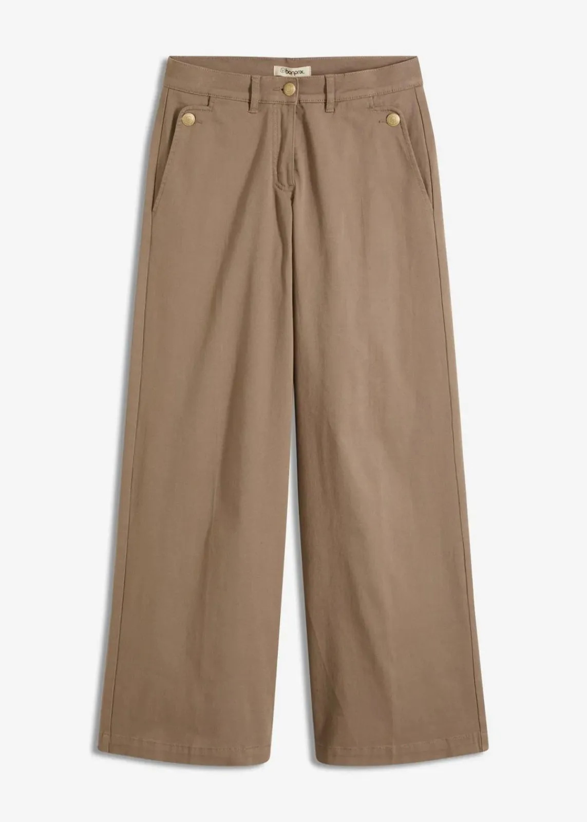 bonprix Hosen^Wide Leg Hose mit Stretch helloliv