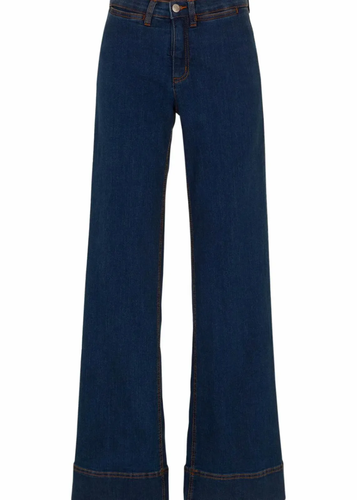 bonprix Jeans|Kurzgrößen^Wide- Leg Jeans Mid Waist, Komfort-Stretch nachtblau denim