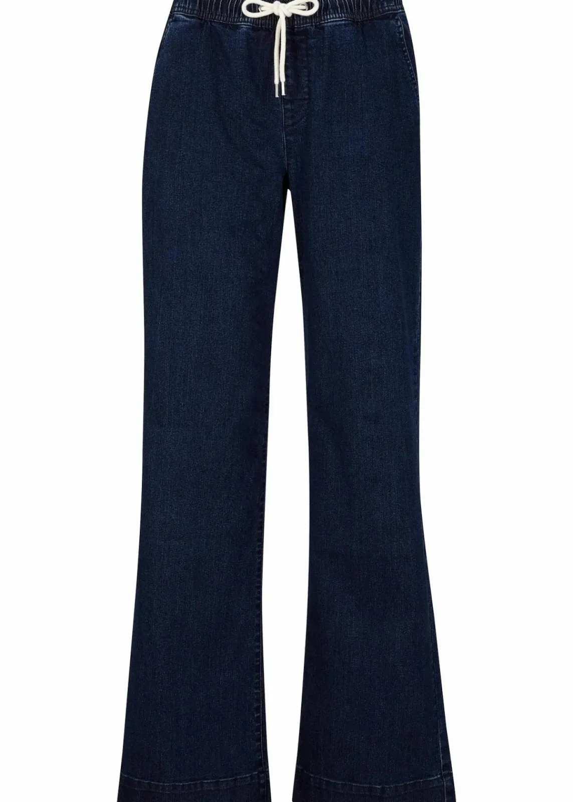 bonprix Kurzgrößen|Bekleidung·Shirts & Tops^Wide Leg Jeans Mid Waist, Stretch dunkelblau denim