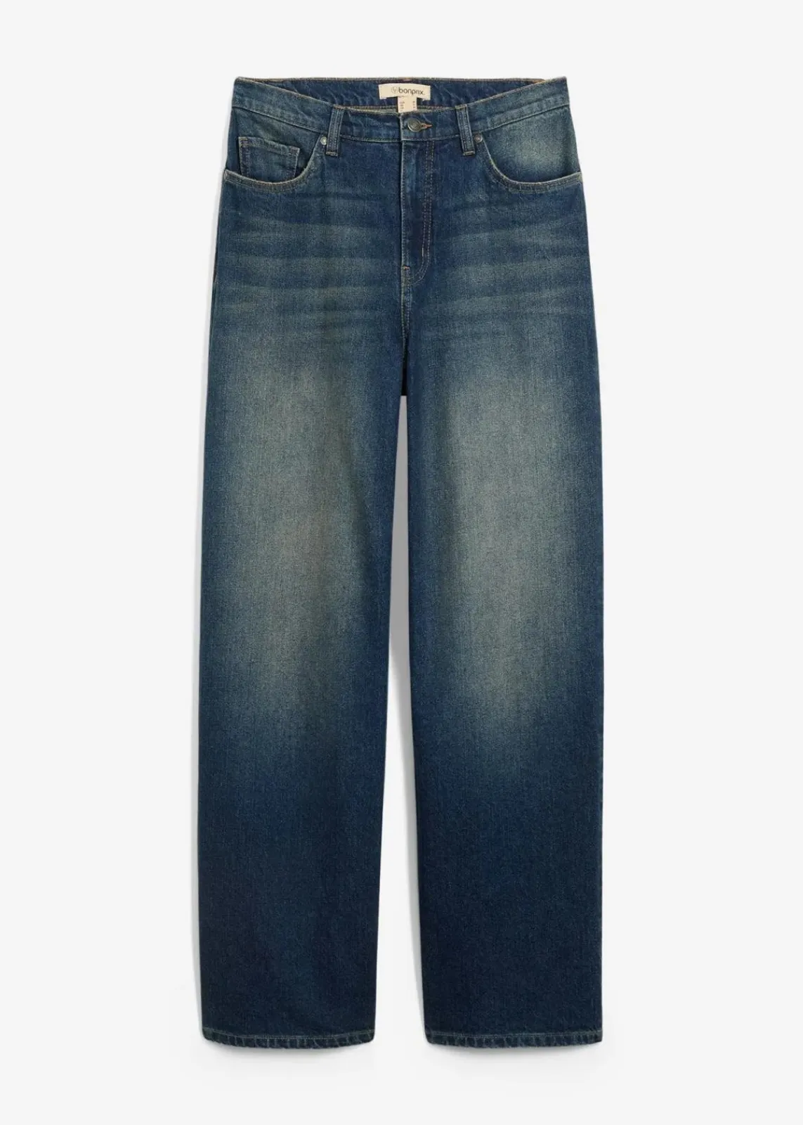 bonprix Bekleidung·Shirts & Tops|Jeans^Wide-Leg-Jeans High Waist dunkelblau denim