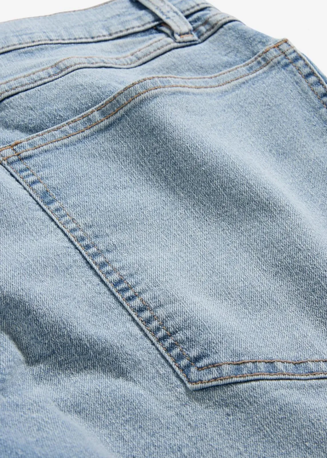 bonprix Kurzgrößen|Bekleidung·Shirts & Tops^Wide-Leg-Jeans, High Waist hellblau denim used