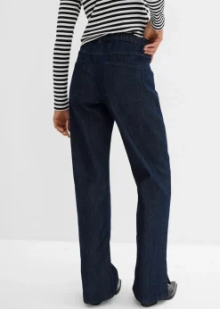 bonprix Bekleidung·Shirts & Tops|Jeans^Wide-Leg-Jeans High Waist, Bequembund tiefblau denim ungewaschen