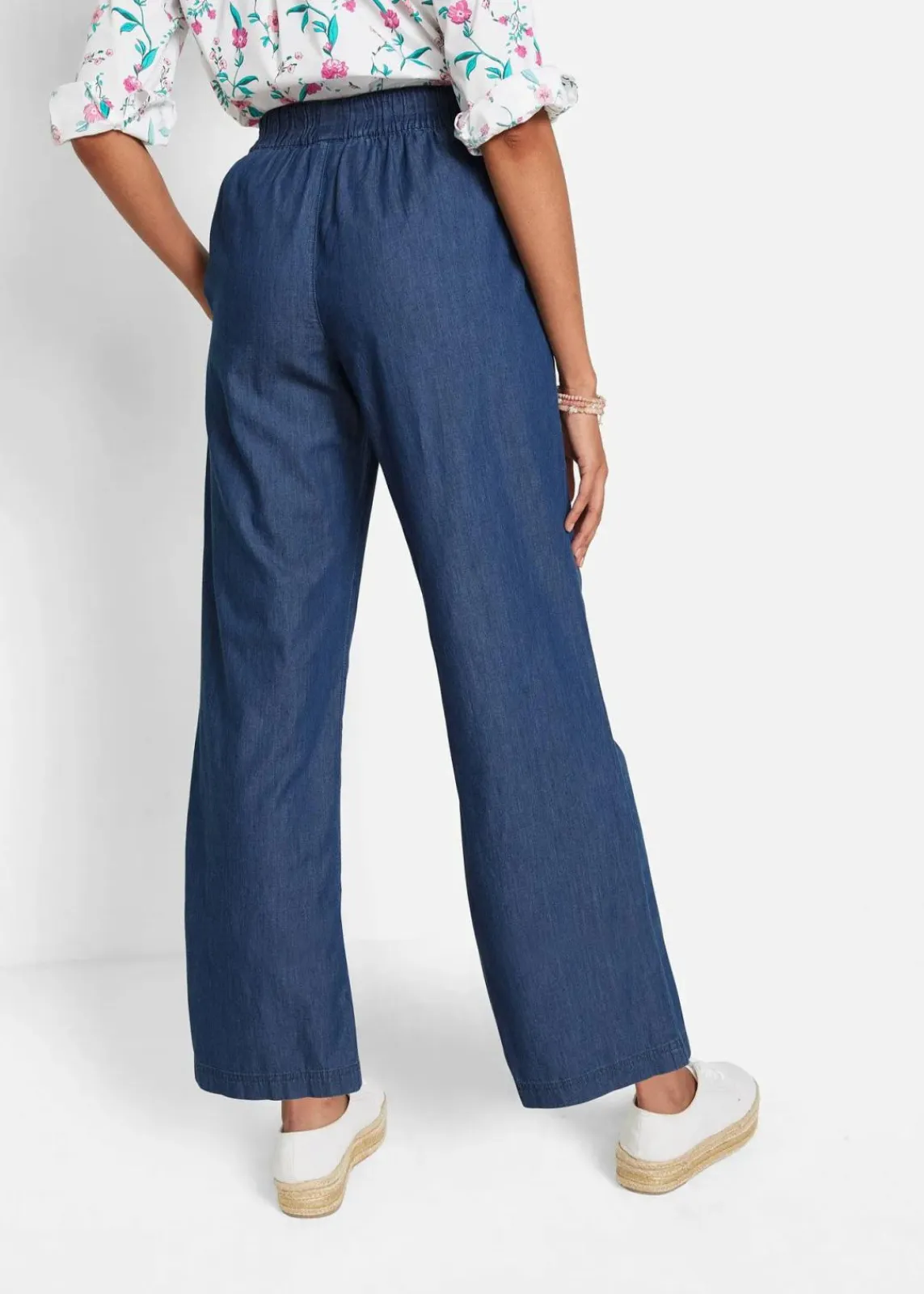bonprix Bekleidung·Shirts & Tops|Jeans^Wide-Leg-Jeans, High Waist, Bequembund blau denim