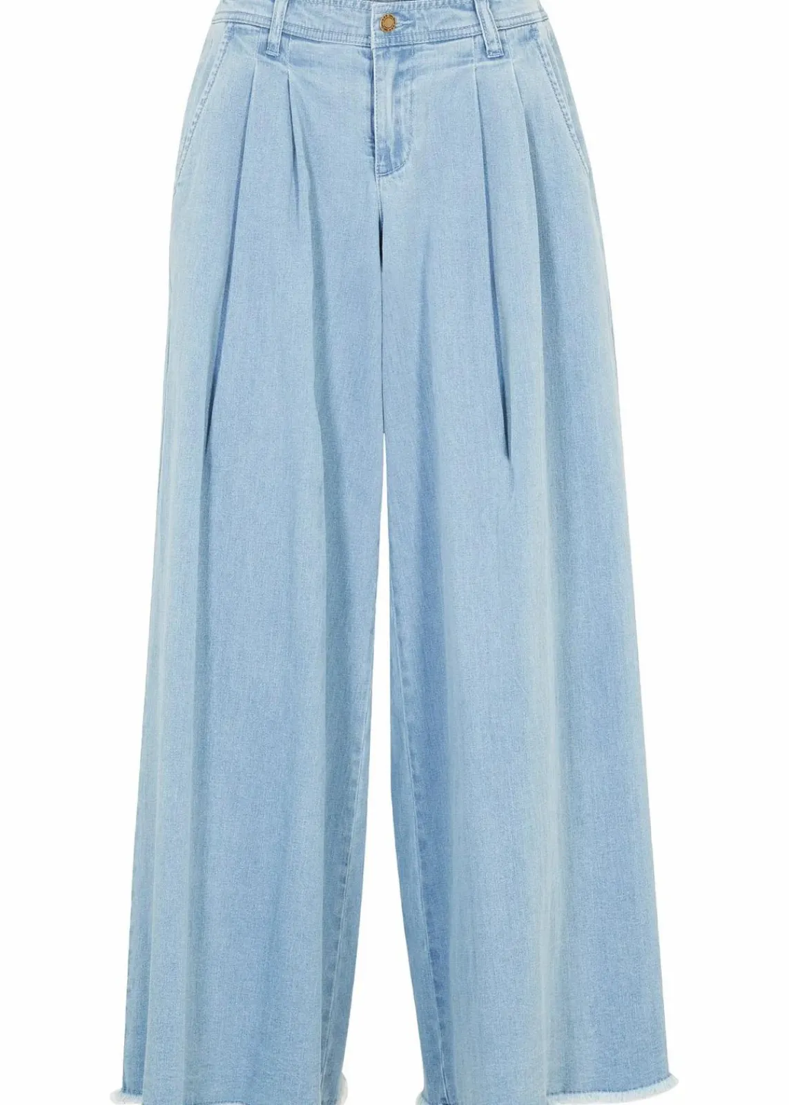 bonprix Jeans|Bekleidung·Shirts & Tops^Wide-Leg-Jeans, Hosenrock hellblau denim