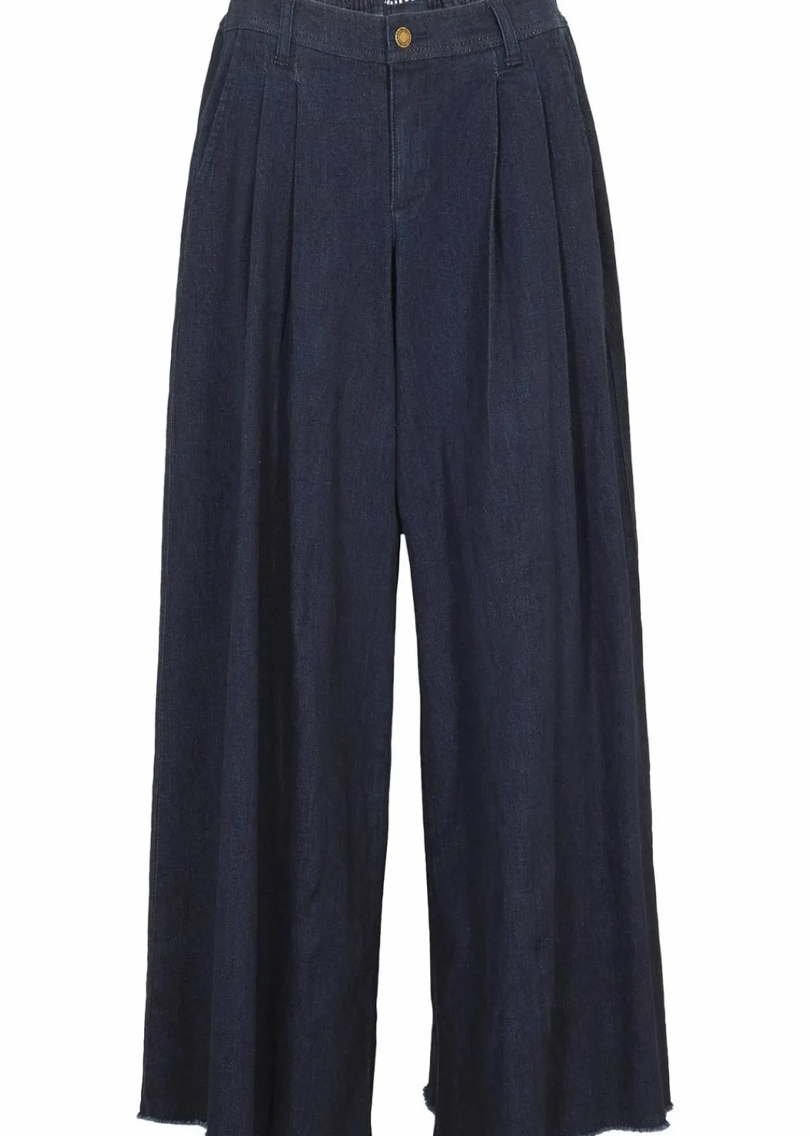 bonprix Jeans|Bekleidung·Shirts & Tops^Wide-Leg-Jeans, Hosenrock dunkelblau denim