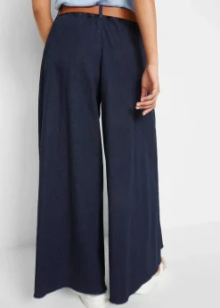 bonprix Jeans|Bekleidung·Shirts & Tops^Wide-Leg-Jeans, Hosenrock dunkelblau denim