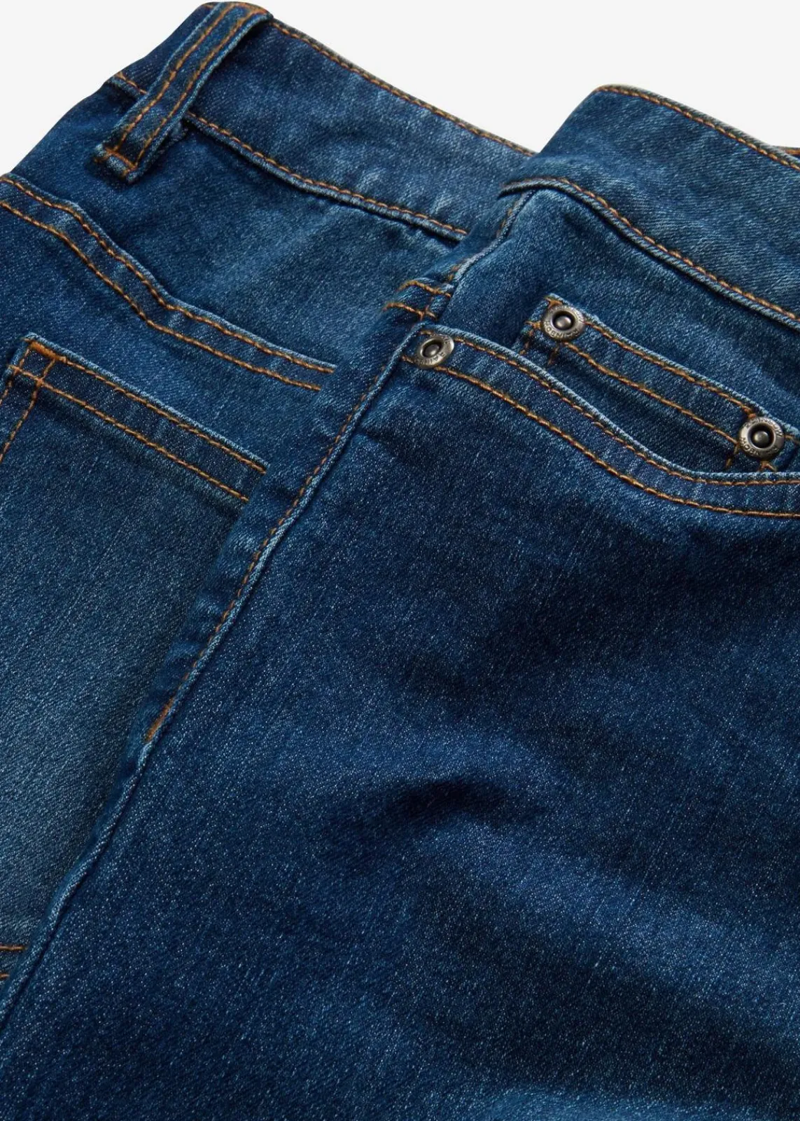 bonprix Jeans|Kurzgrößen^Wide-Leg-Jeans, Mid Waist, Stretch blau denim