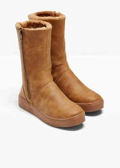 bonprix Gefütterte Winterschuhe|Stiefel^Winter Stiefel camel