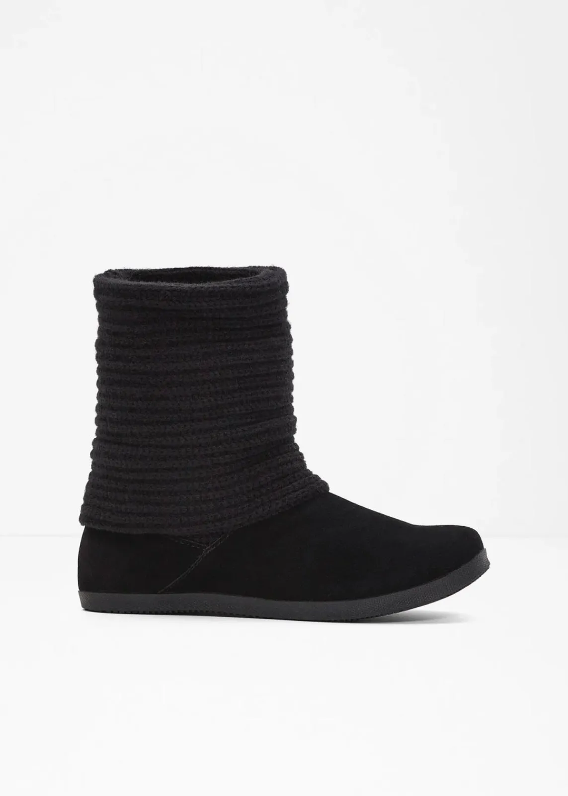 bonprix Gefütterte Winterschuhe|Stiefel^Winter Stiefel schwarz