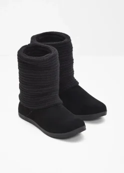 bonprix Gefütterte Winterschuhe|Stiefel^Winter Stiefel schwarz