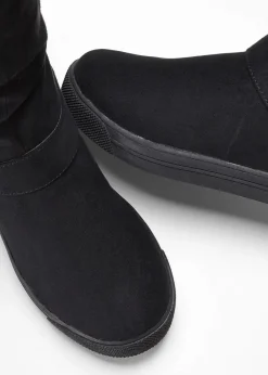 bonprix Gefütterte Winterschuhe|Stiefel^Winter Stiefel schwarz