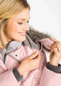 bonprix Jacken & Mäntel|Bekleidung·Hosen^Winterjacke in 2-in1 Optik perlrosa