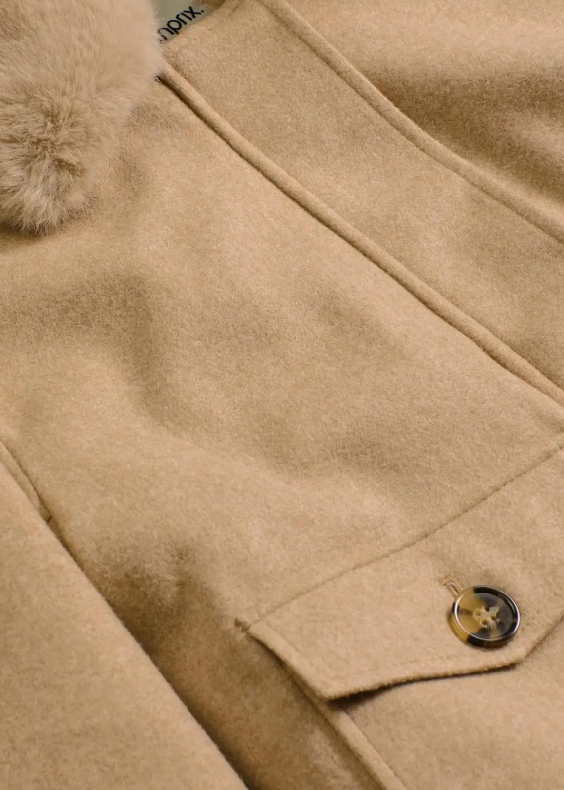 bonprix Bekleidung·Hosen|Jacken & Mäntel^Winterjacke in Wolloptik hellkhaki meliert