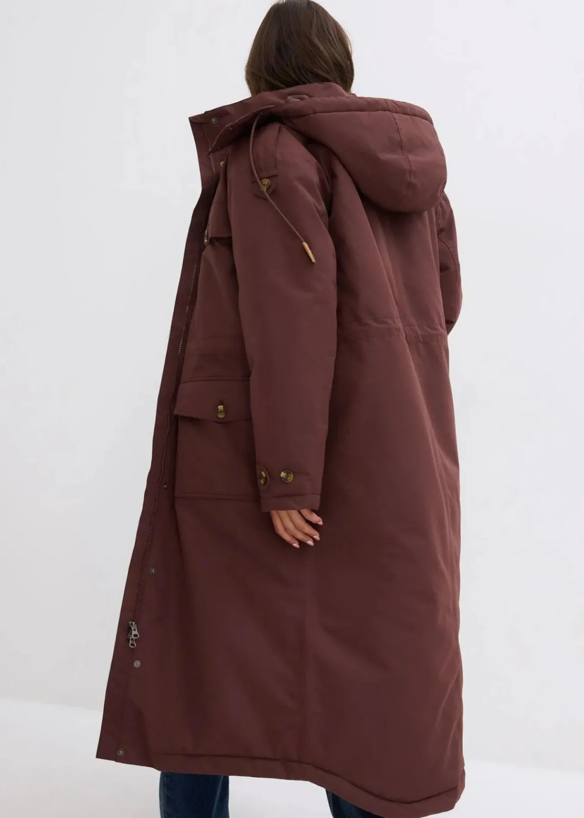 bonprix Jacken & Mäntel|Bekleidung·Hosen^Wintermantel, 2in1 Optik terrabraun