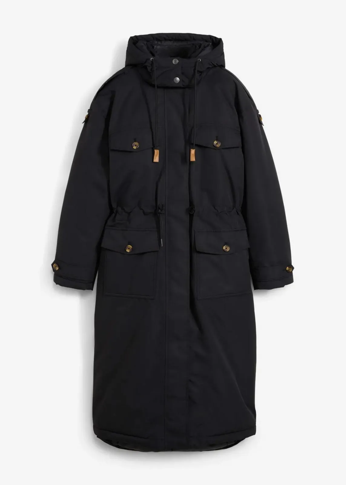 bonprix Jacken & Mäntel|Bekleidung·Hosen^Wintermantel, 2in1 Optik schwarz