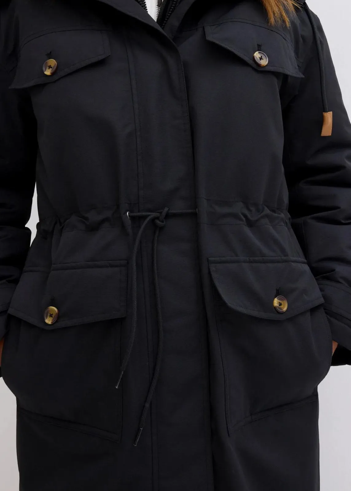 bonprix Jacken & Mäntel|Bekleidung·Hosen^Wintermantel, 2in1 Optik schwarz