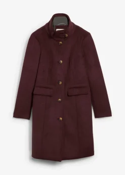 bonprix Jacken & Mäntel|Bekleidung·Hosen^Wintermantel, 2in1 Optik dunkelbeere meliert