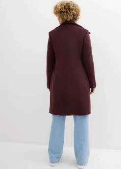 bonprix Jacken & Mäntel|Bekleidung·Hosen^Wintermantel, 2in1 Optik dunkelbeere meliert