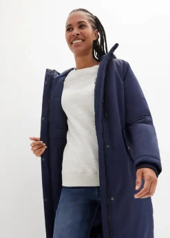 bonprix Jacken & Mäntel|Bekleidung·Hosen^Wintermantel mit Innensteppung dunkelblau