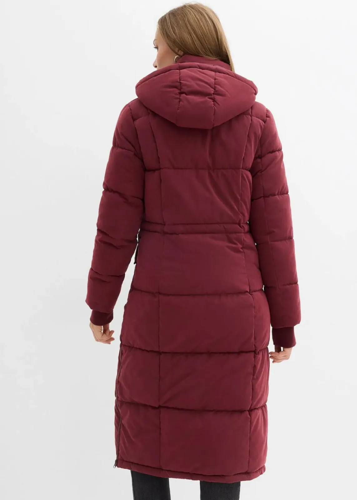 bonprix Jacken & Mäntel|Bekleidung·Hosen^Wintermantel mit seitlichen Reißverschlüssen dunkelbeere