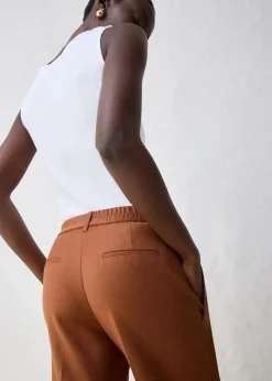 bonprix Bekleidung·Kleider^Wollhose mit Bundfalten ziegelbraun