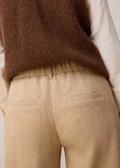 bonprix Bekleidung·Kleider|Hosen^Wollhose mit Fischgratmuster naturbeige meliert