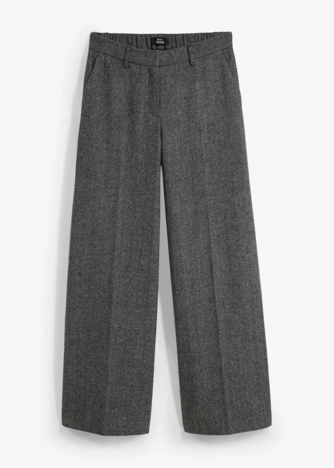 bonprix Bekleidung·Kleider|Hosen^Wollhose mit Fischgratmuster mittelgrau meliert