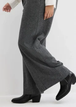 bonprix Bekleidung·Kleider|Hosen^Wollhose mit Fischgratmuster mittelgrau meliert
