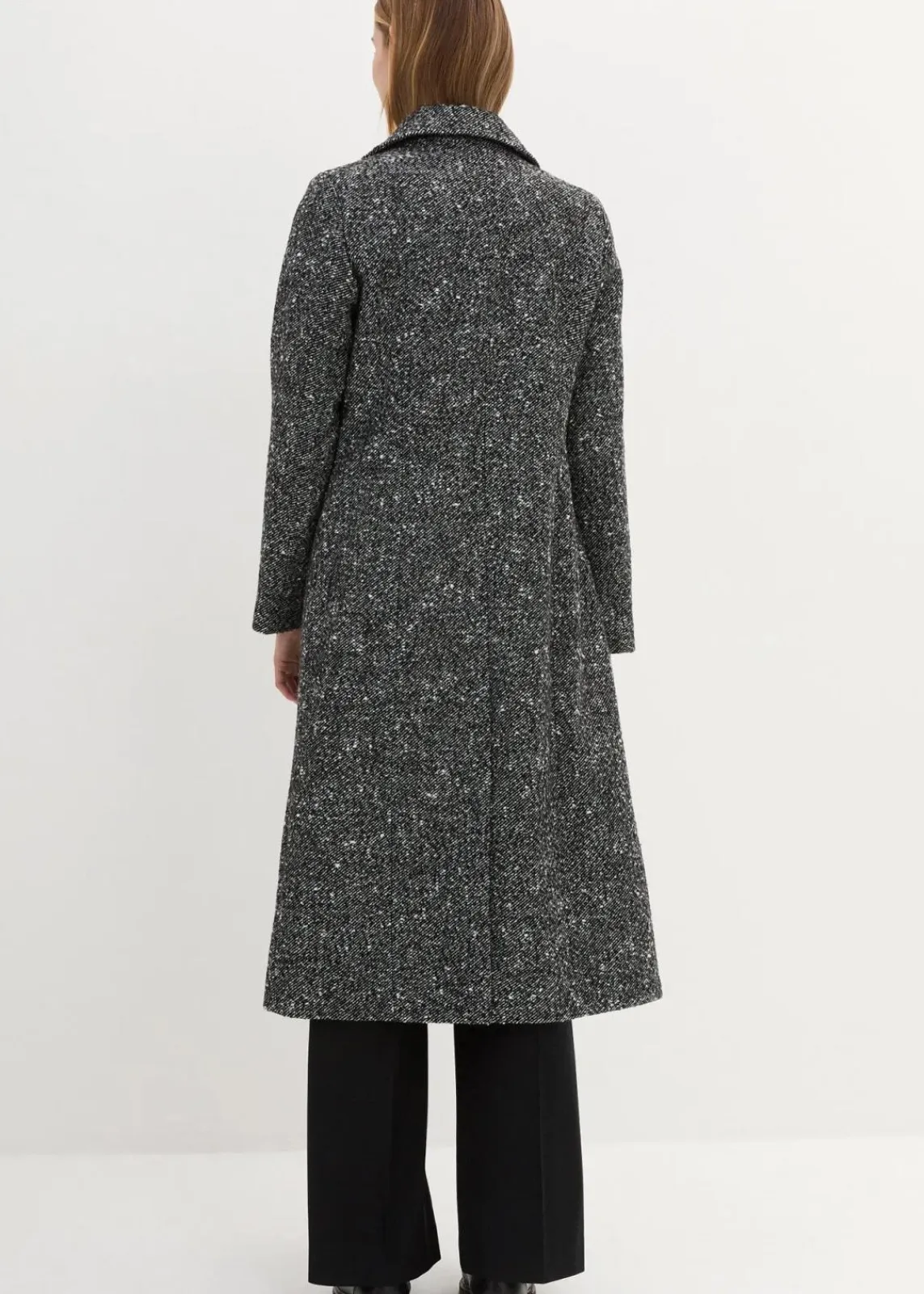 bonprix Bekleidung·Hosen|Jacken & Mäntel^Wollmantel mit Struktur schwarz