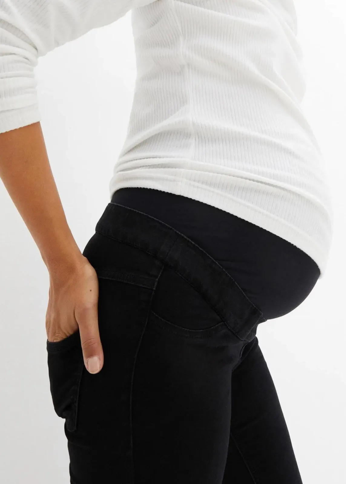 bonprix Bekleidung·Blazer|Umstandsmode^Wärmende Umstandsjeggings mit leicht angerauter Innenseite schwarz denim