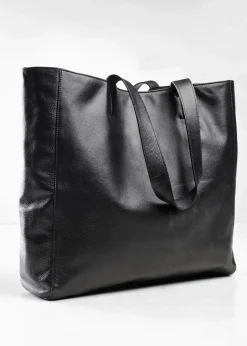 bonprix Taschen|Premium^XXL-Ledershopper schwarz