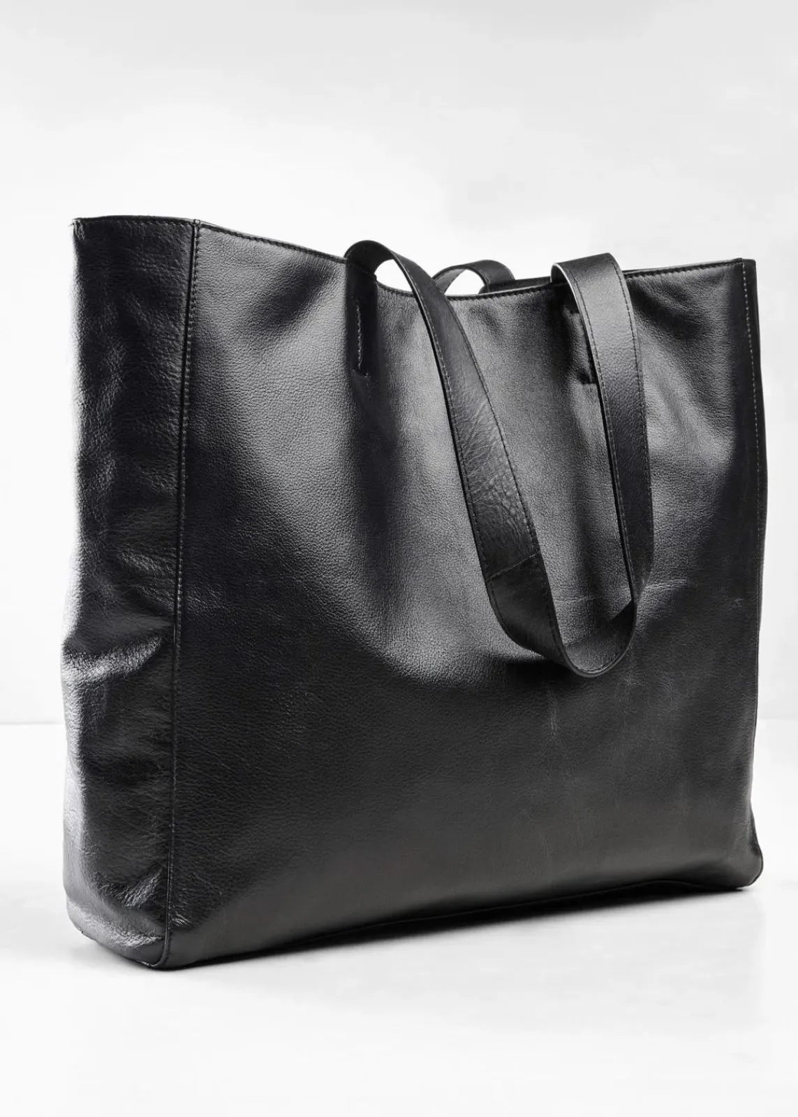 bonprix Taschen|Premium^XXL-Ledershopper schwarz